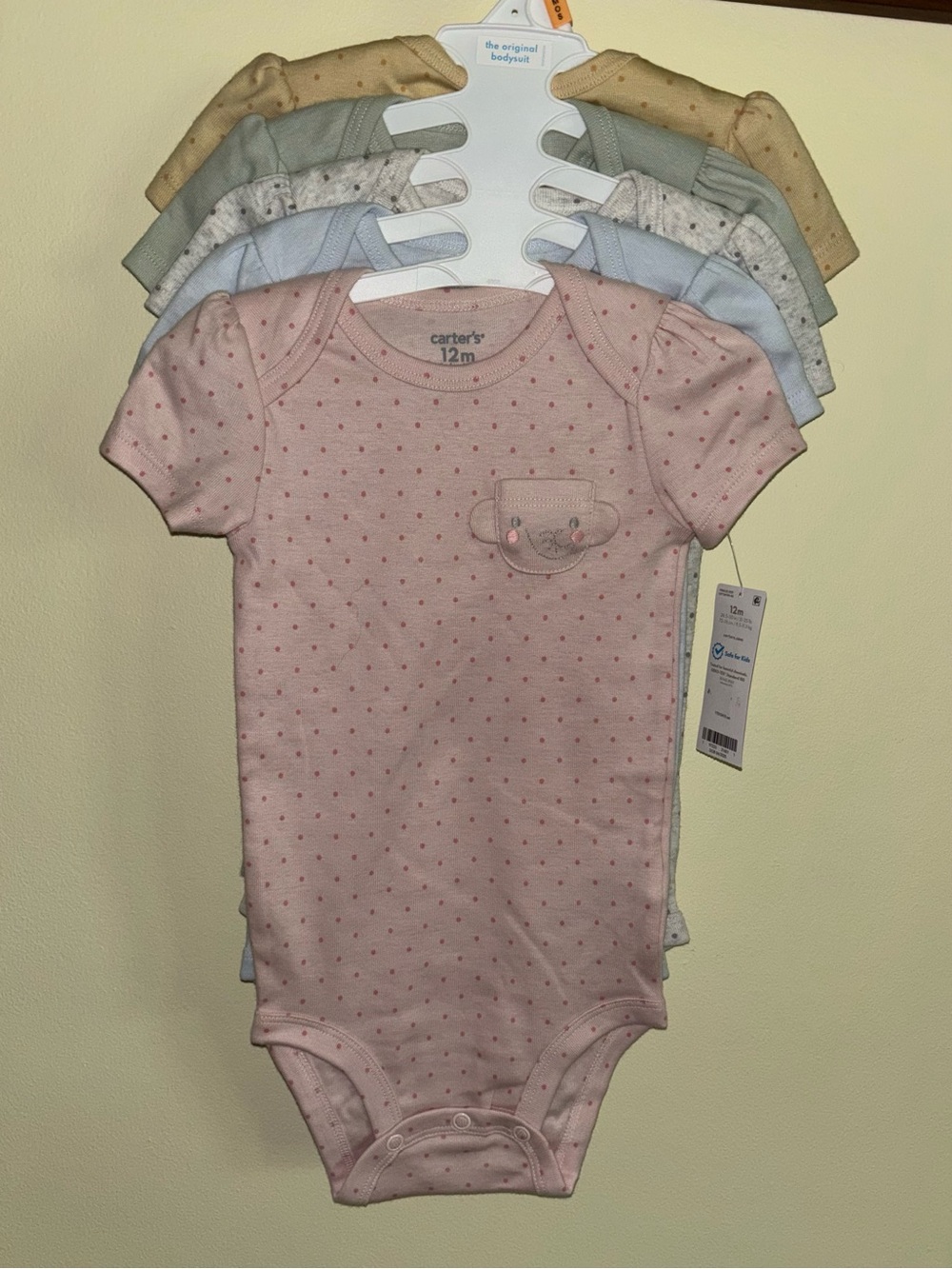 *NWT* Carter's 5-Pack Baby Short-Sleeve Bodysuit - 12M